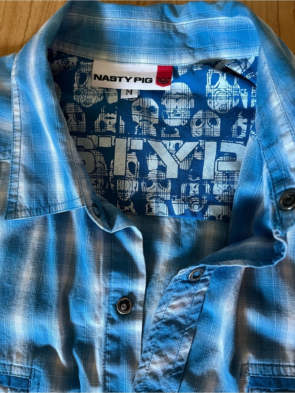 Nasty Pig Brighton Blue Snap-Up Shirt - Picture 2 of 5